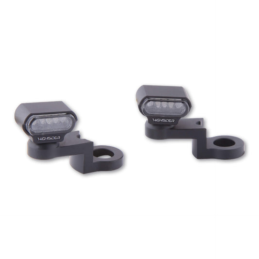 HIGHSIDER LED Blinker mit CNC Spiegelbefestigung TYP 1 - Kama Bike Parts