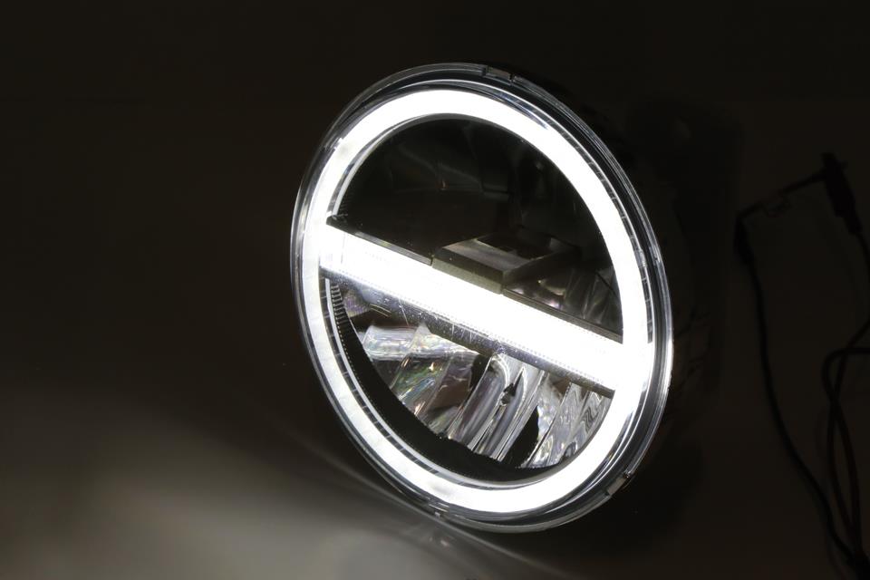HIGHSIDER LED Hauptscheinwerfereinsatz TYP 6 mit TFL rund 5 3/4 Zoll - Kama Bike Parts