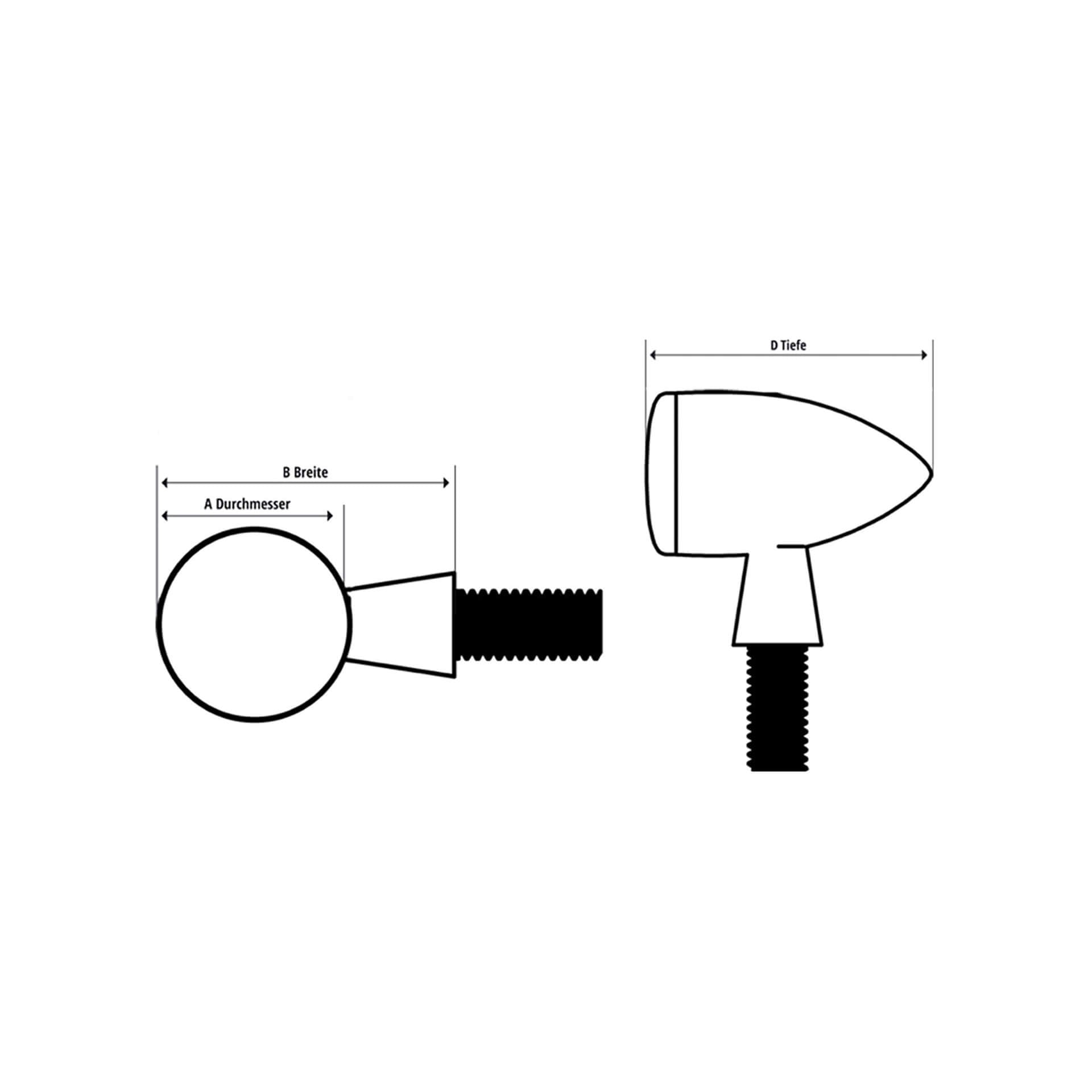 HIGHSIDER LED Rück- Bremslicht Blinker COLORADO schwarz - Kama Bike Parts