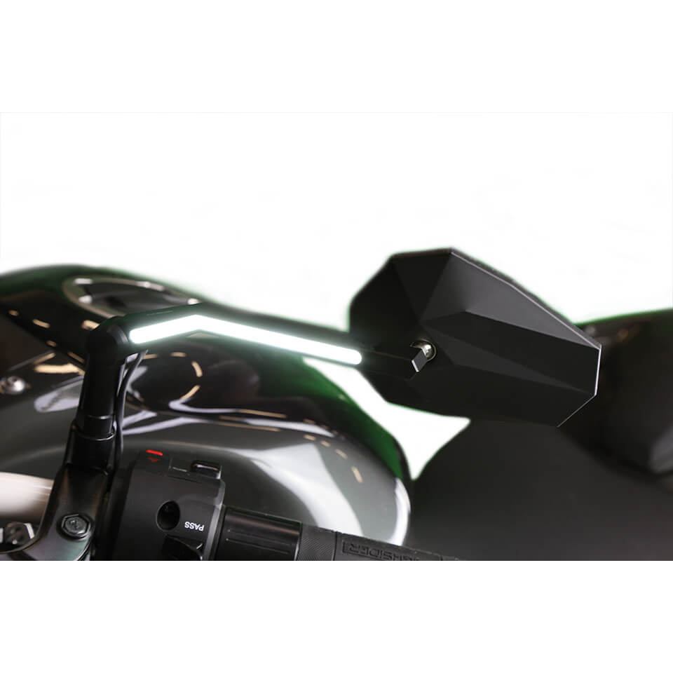 HIGHSIDER STEALTH-X3 Spiegel mit LED Positionslicht - Kama Bike Parts