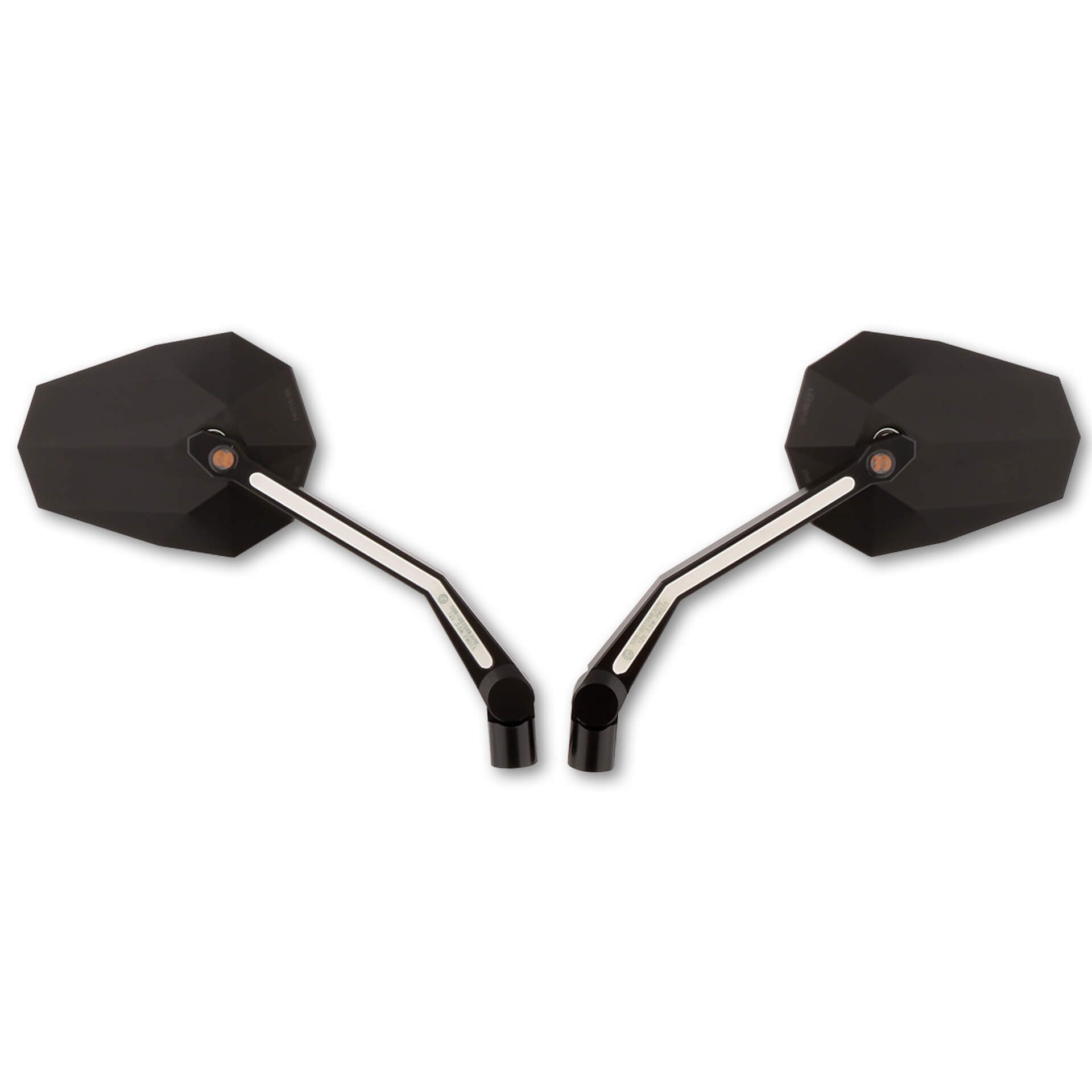 HIGHSIDER STEALTH-X4 Spiegel mit LED Blinker & Positionslicht - Kama Bike Parts