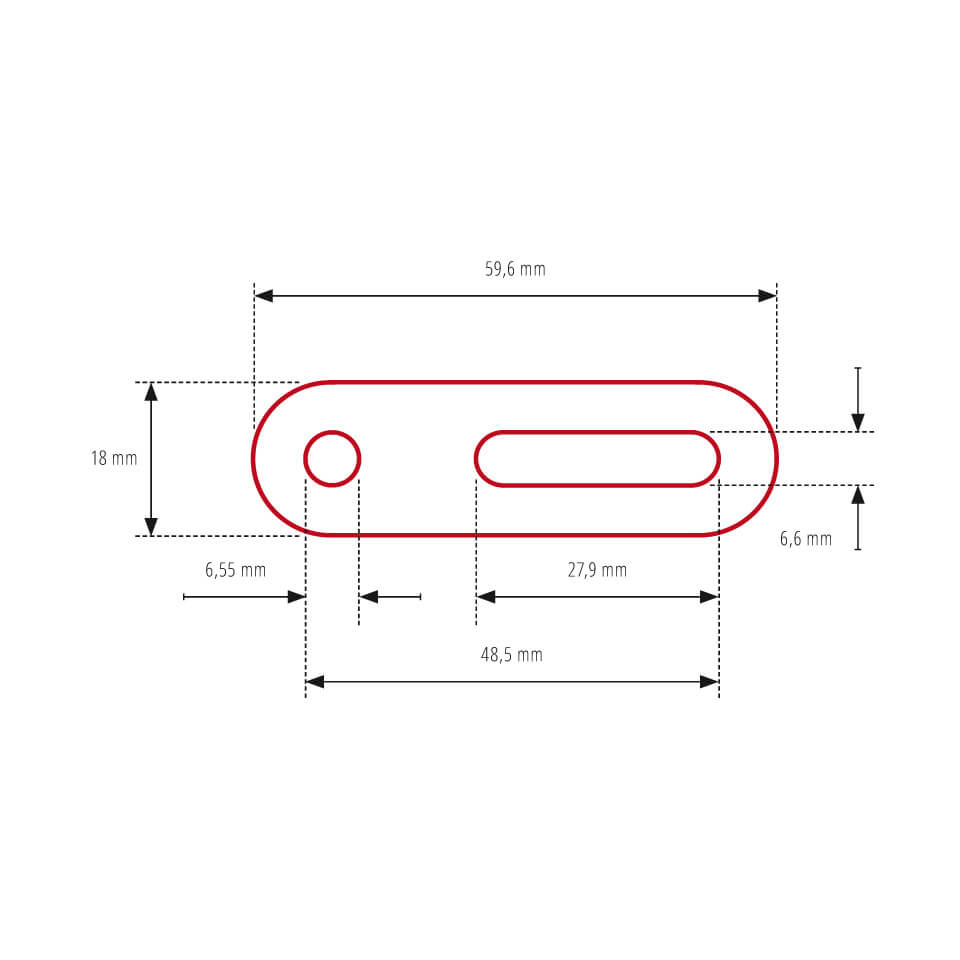 HIGHSIDER Universal-Adapter 60mm kurz Schraublochabstand 20-42mm - Kama Bike Parts