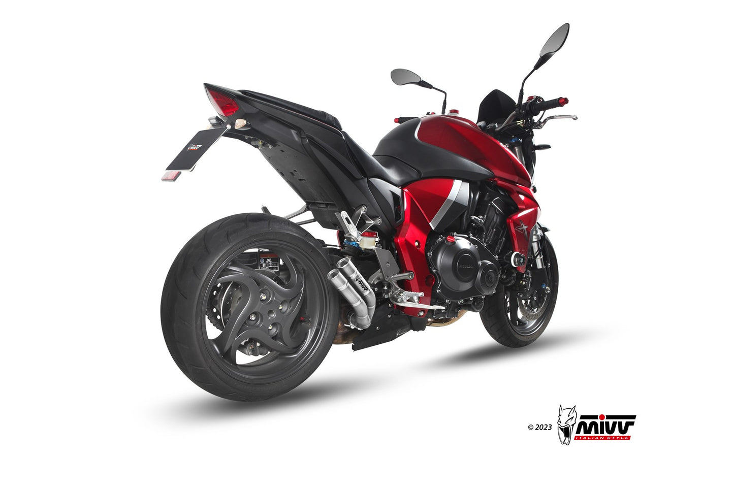 MIVV Double Gun Auspuff Edelstahl passend für HONDA CB 1000 R 2008-2017