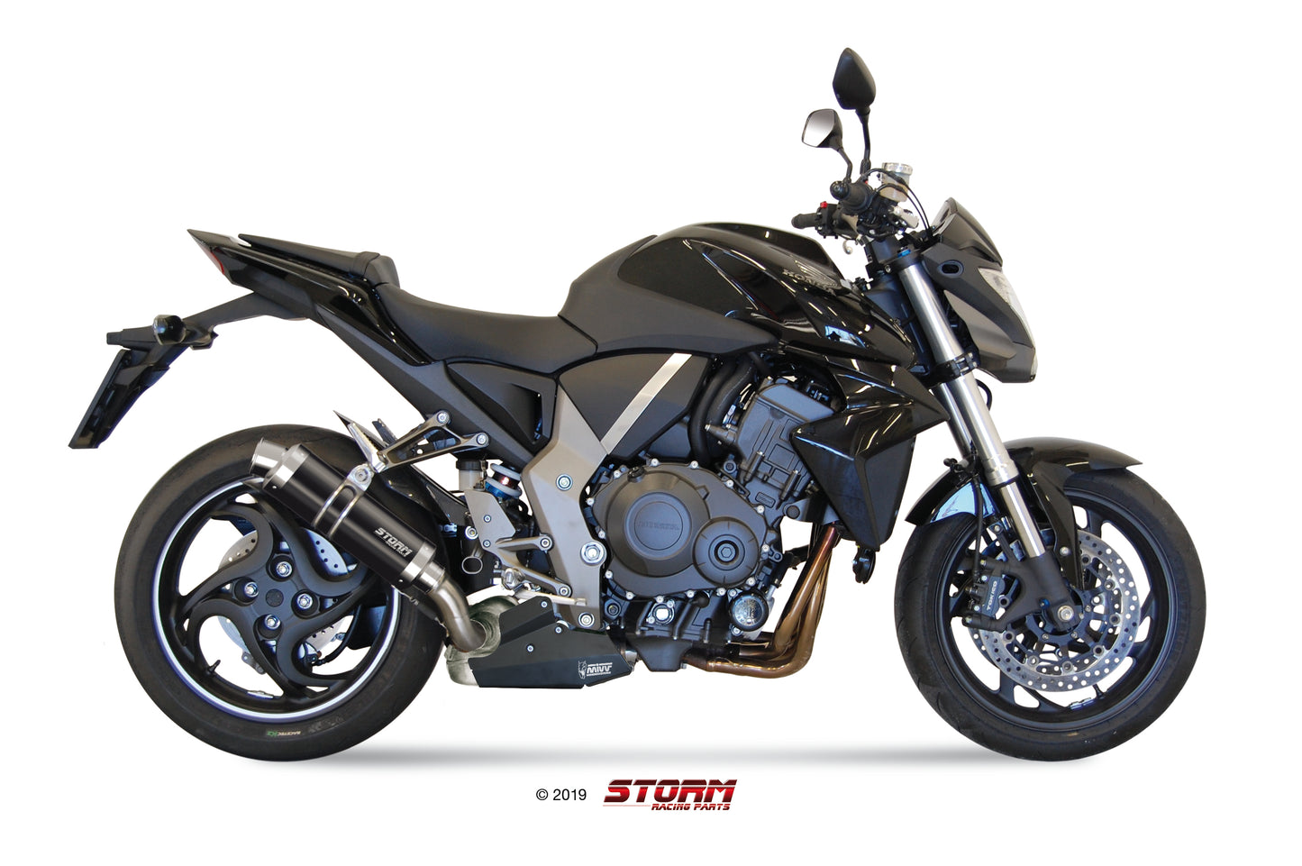 STORM GP Auspuff schwarz passend für Honda CB 1000 R 2008-2016