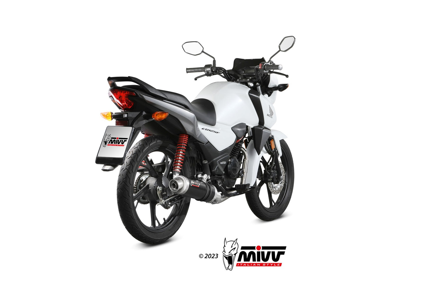MIVV GP Auspuff Komplettanlage schwarz passend für HONDA CB 125 F 2021-2024