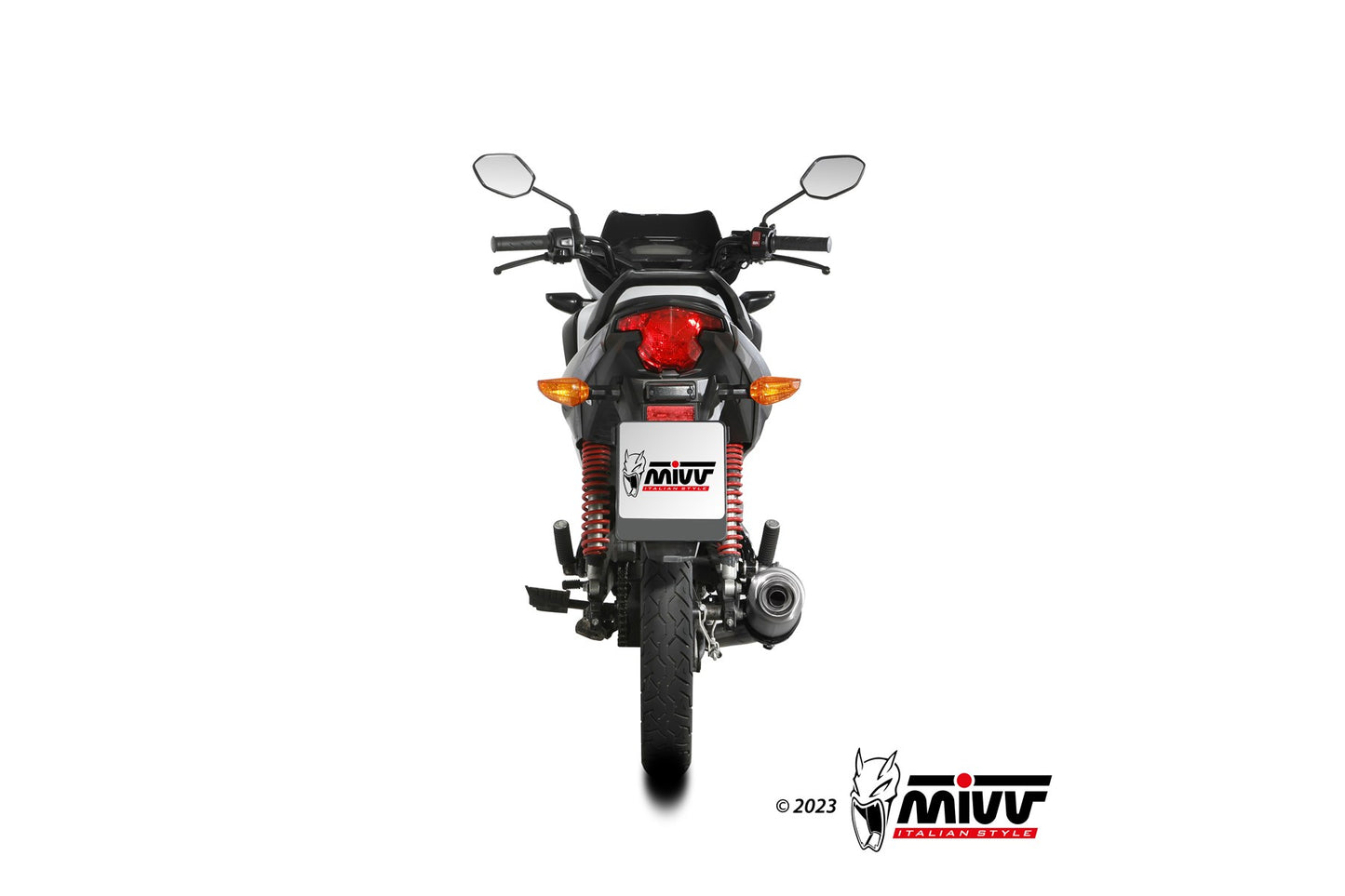 MIVV GP Auspuff Komplettanlage schwarz passend für HONDA CB 125 F 2021-2024