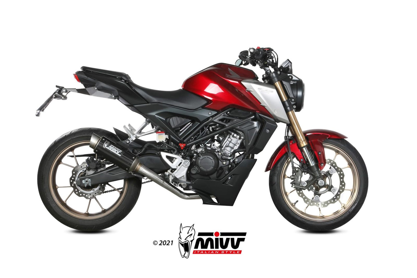 MIVV GPpro Auspuff Komplettanlage Carbon passend für Honda CB 125 R 2021-2024