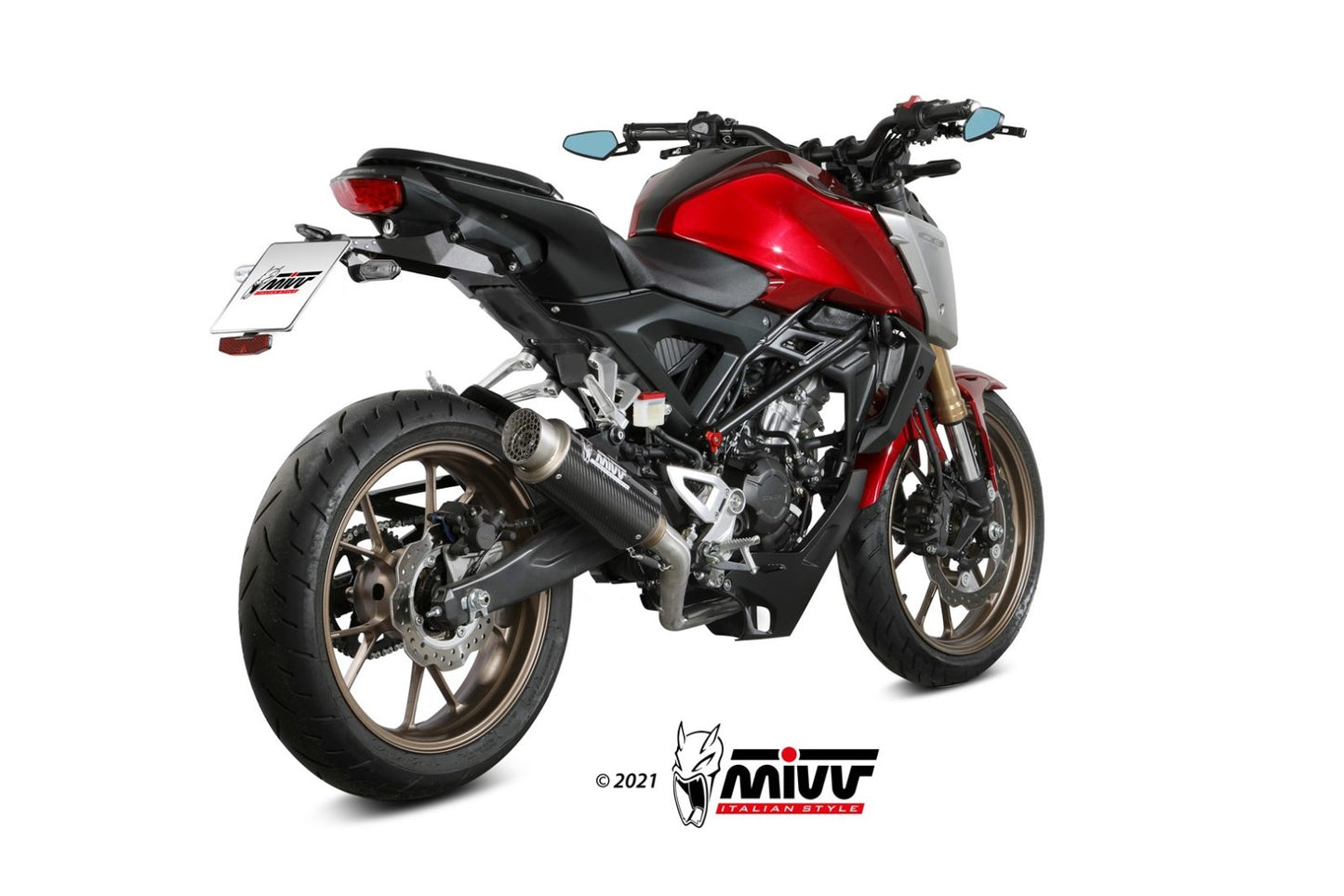 MIVV GPpro Auspuff Komplettanlage Carbon passend für Honda CB 125 R 2021-2024