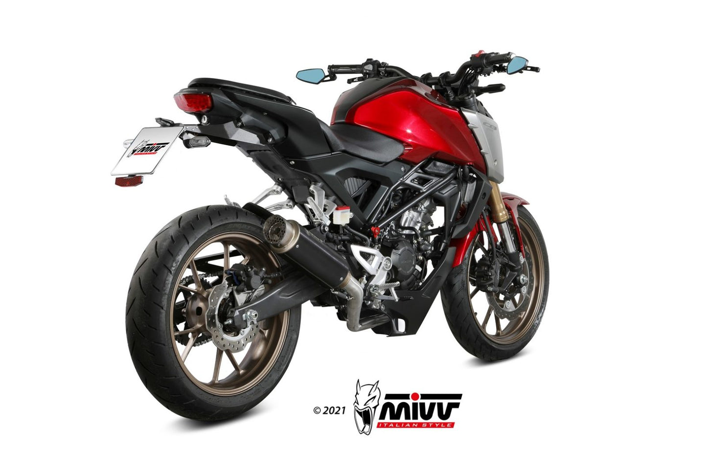 MIVV GPpro Auspuff Komplettanlage Schwarz passend für Honda CB 125 R 2021-2024
