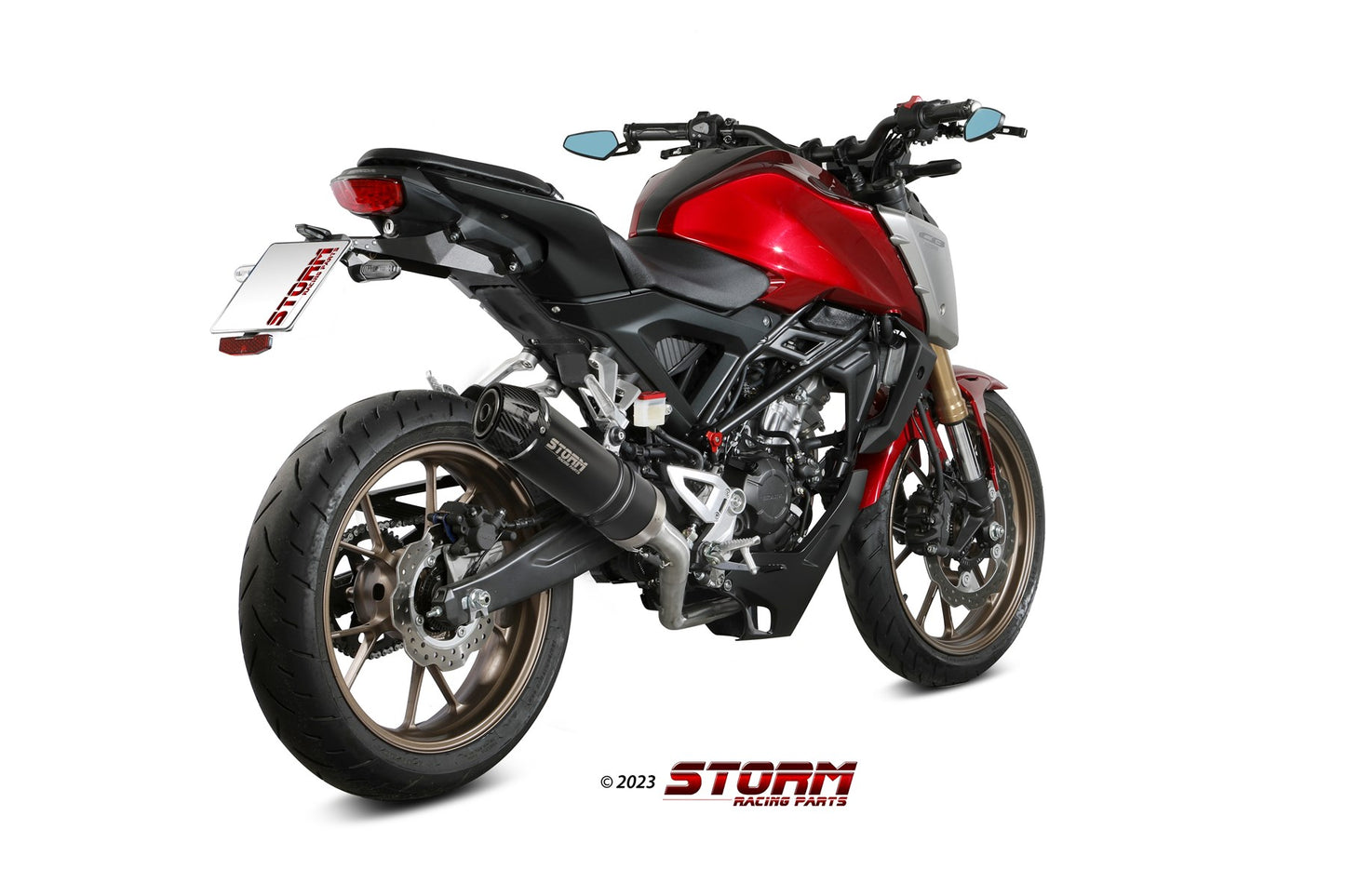 STORM GP-C Auspuff Komplettanlage schwarz passend für HONDA CB 125 R 2021-2024