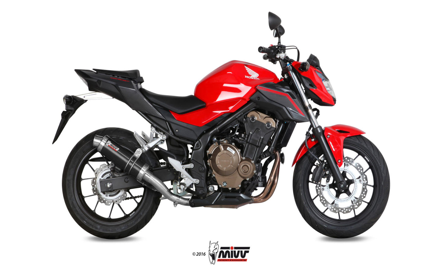 MIVV GP Auspuff schwarz passend für Honda CB 500 F 2016-2018