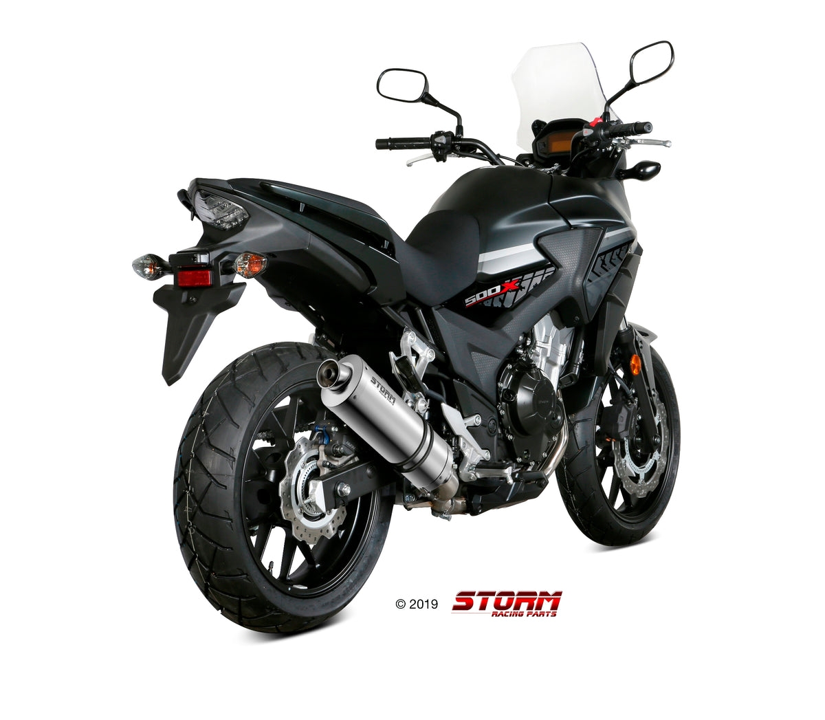 STORM OVAL Auspuff passend für HONDA CB 500 X 2017-2022