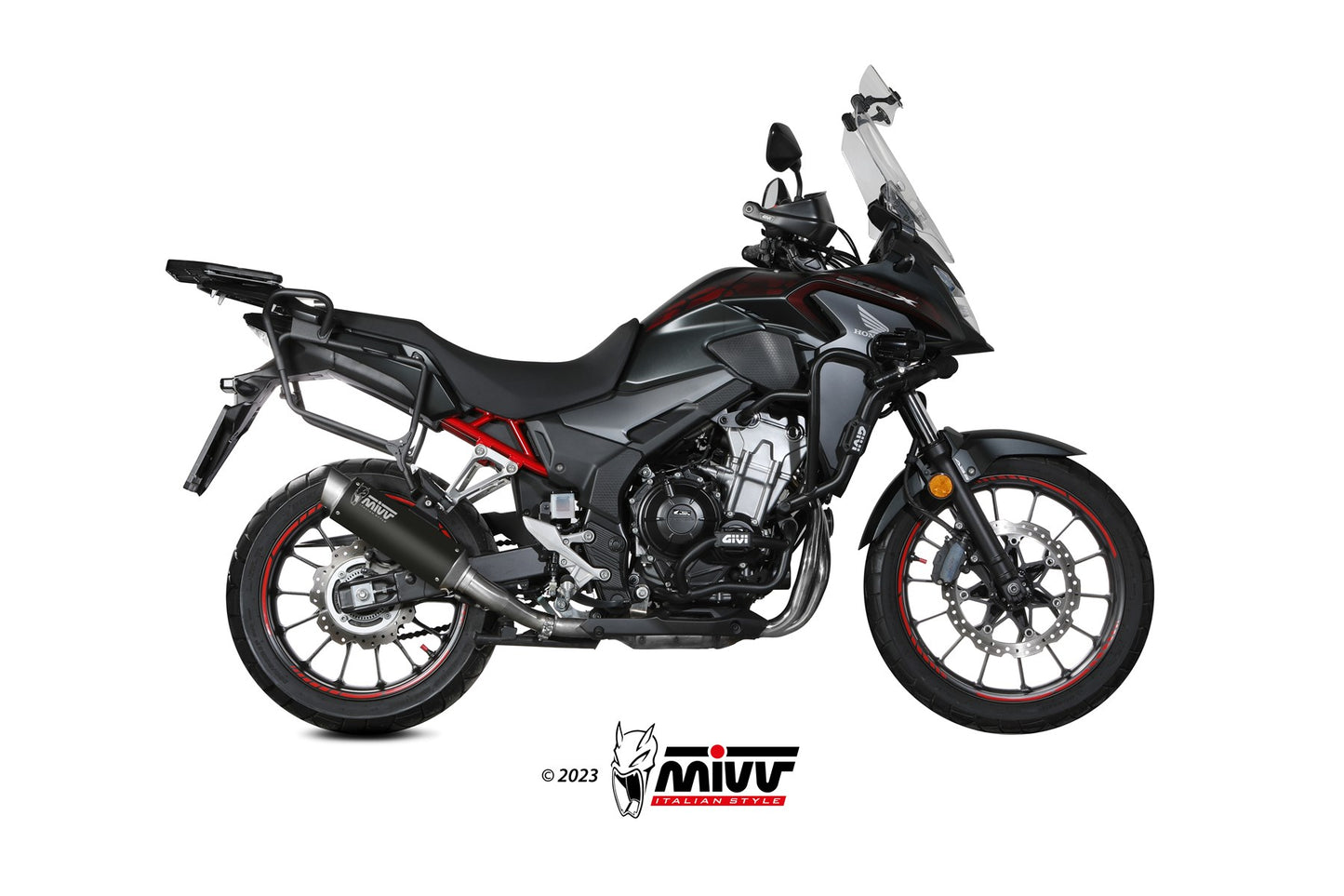 MIVV GPpro Auspuff schwarz passend für HONDA CB 500 X 2021-2024