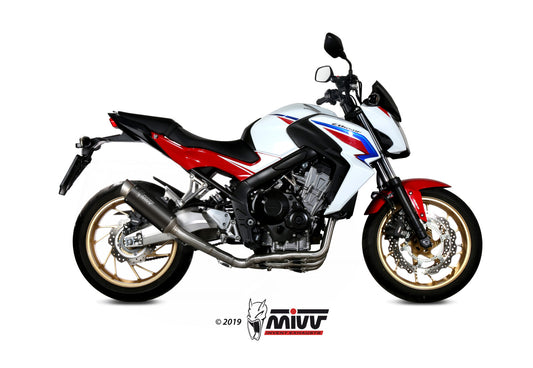 MIVV GPpro Auspuff Komplettanlage Schwarz passend für HONDA CB 650 F 2014-2018