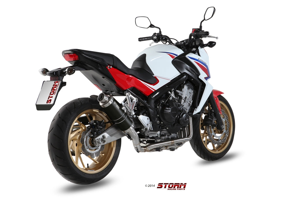 STORM GP Auspuff schwarz passend für Honda CB 650 F 2014-2018