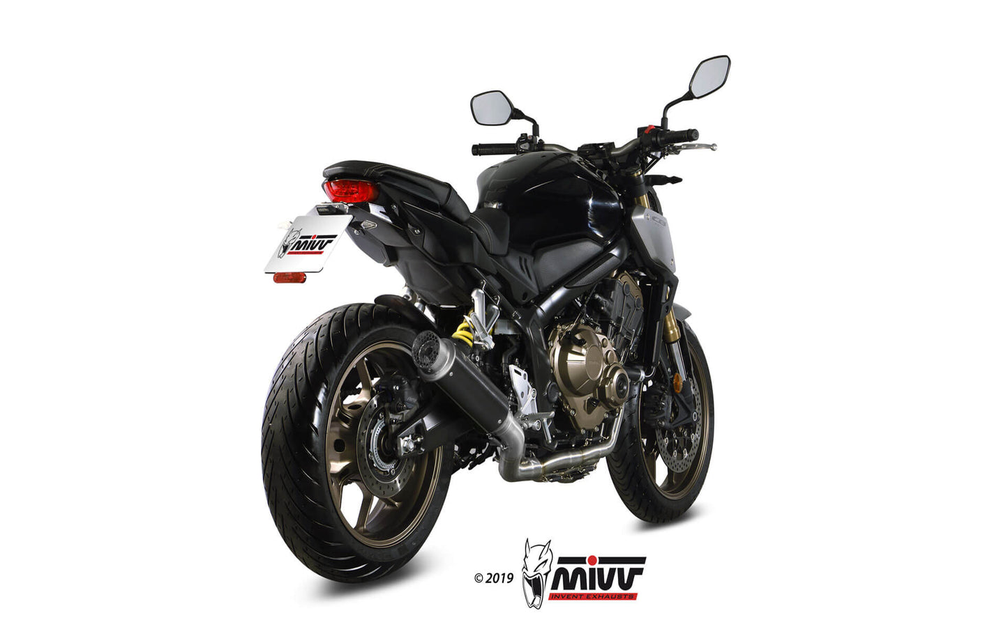 MIVV GPpro Auspuff Komplettanlage Schwarz passend für HONDA CB 650 R 2019-2023