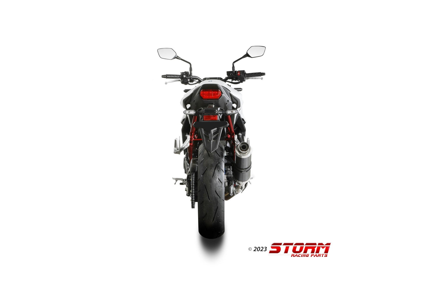 STORM Oval Auspuff Edelstahl passend für HONDA CB 750 Hornet 2023-2026