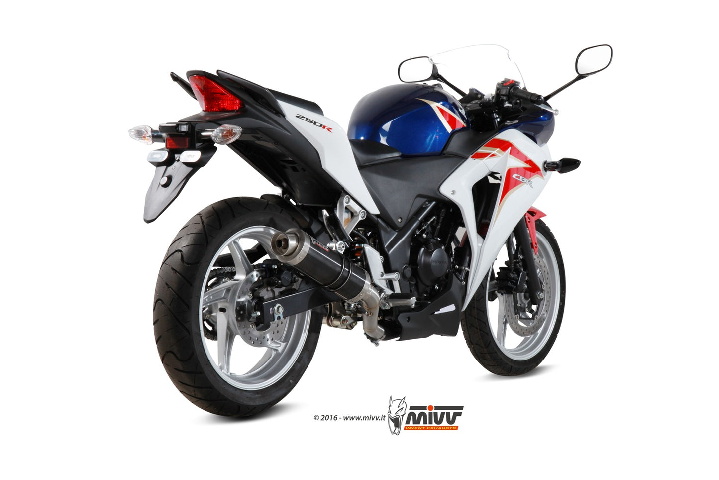 MIVV GP Auspuff schwarz passend für Honda CBR 250 R 2011-2014