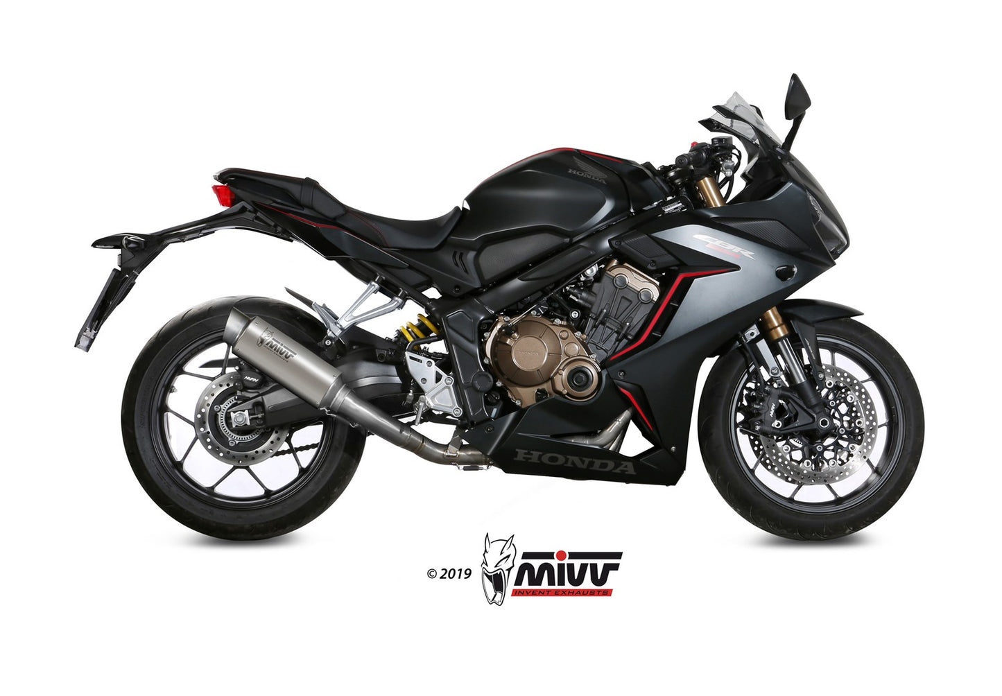 MIVV GPPro Auspuff Komplettanlage Titan passend für HONDA CBR 650 R 2019-2023
