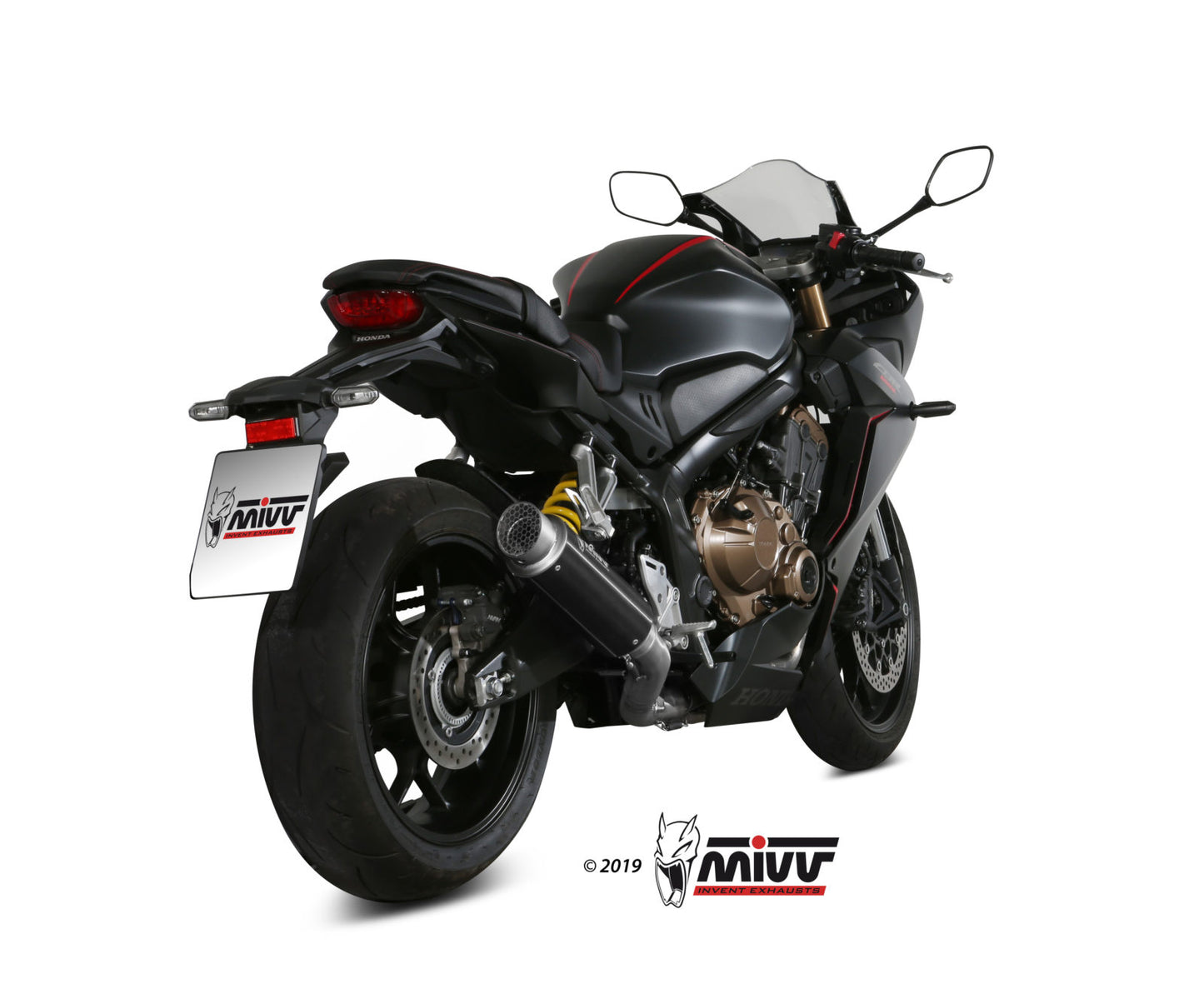 MIVV GPpro Auspuff Komplettanlage Schwarz passend für HONDA CBR 650 R 2019-2023