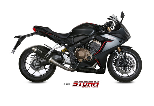 STORM GP Auspuff schwarz passend für HONDA CBR 650 R 2019-2023