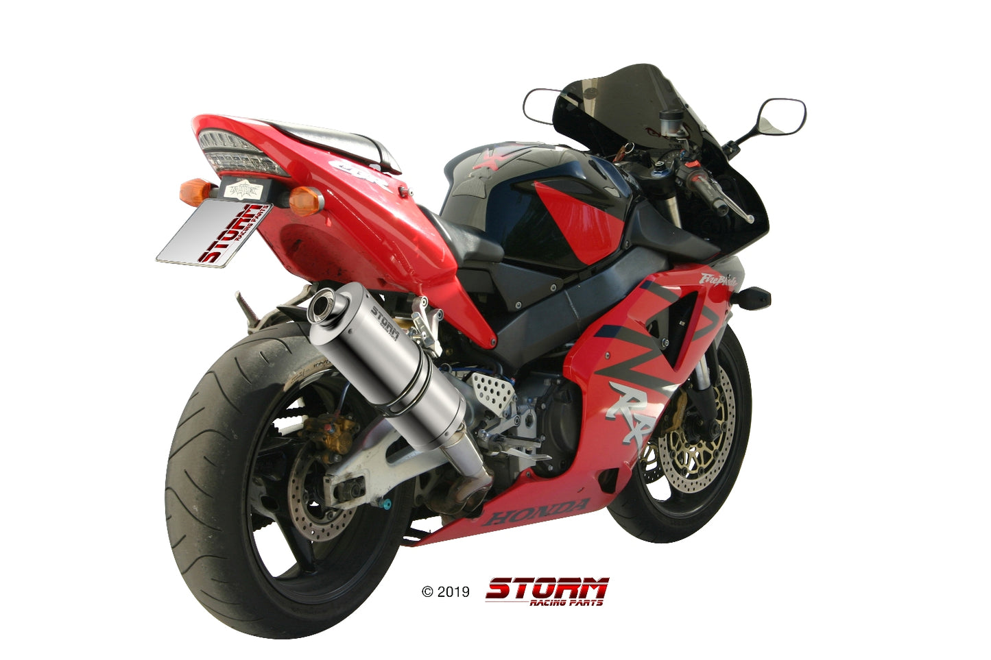 STORM OVAL Auspuff passend für Honda CBR 900 RR 2002-2004