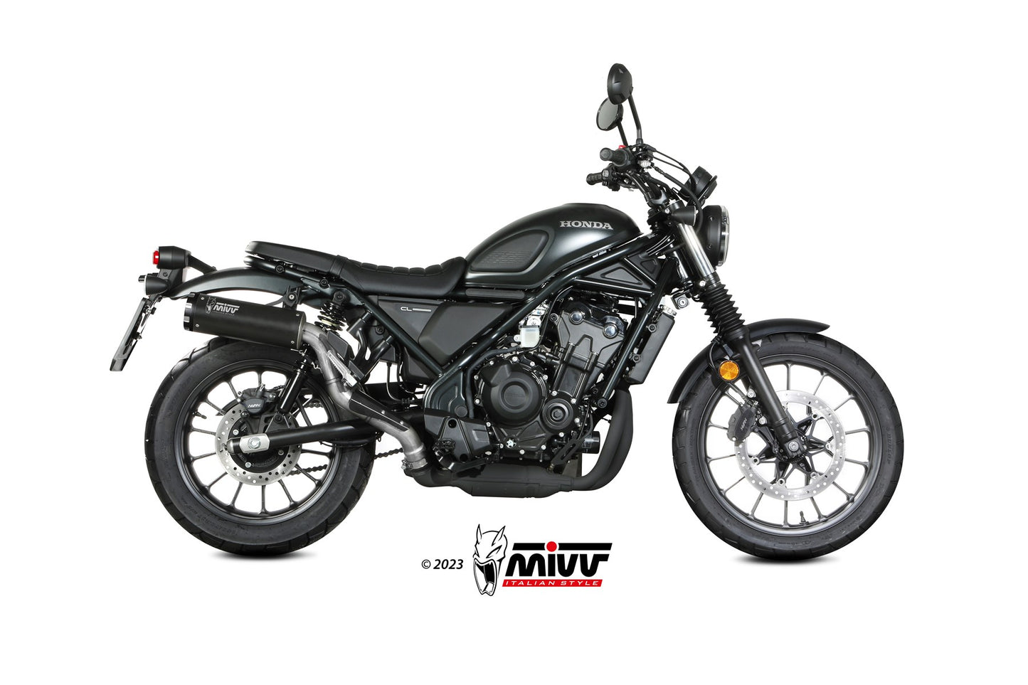 MIVV HR-1 Auspuff schwarz passend für HONDA CL 500 2023-2024