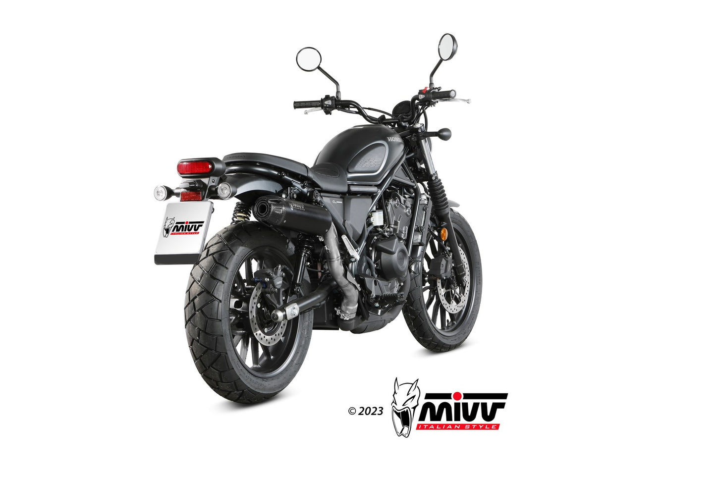 MIVV HR-1 Auspuff Edelstahl schwarz passend für HONDA CL 500 2023-2024