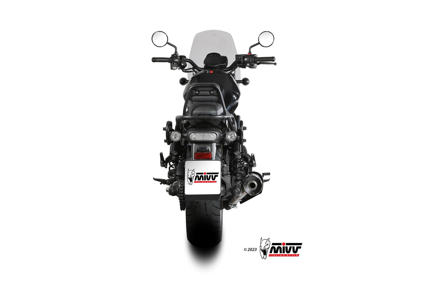 MIVV HR-1 Auspuff schwarz passend für HONDA CMX 1100 REBEL 2022-2024