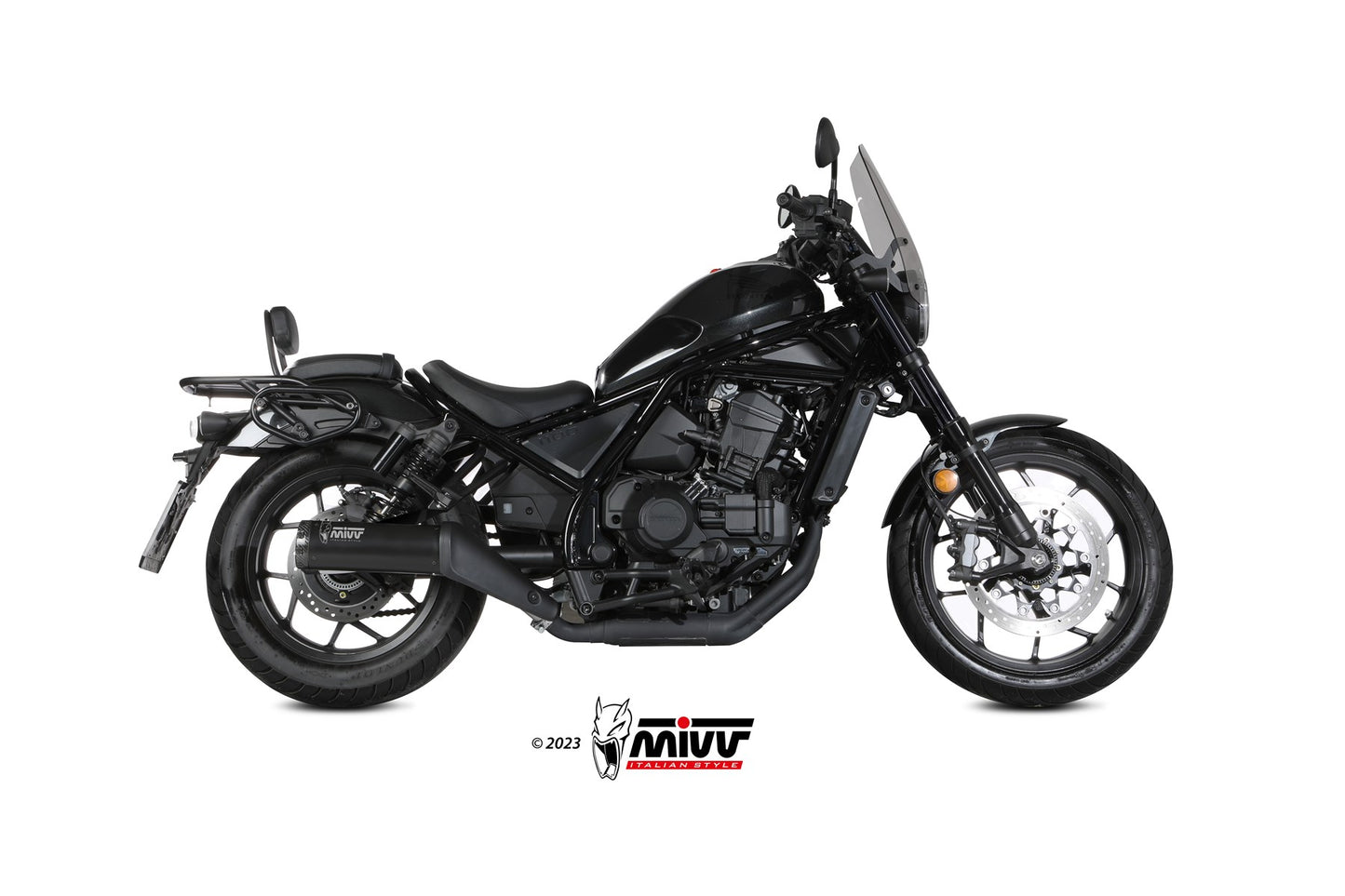 MIVV HR-1 Auspuff schwarz passend für HONDA CMX 1100 REBEL 2022-2024