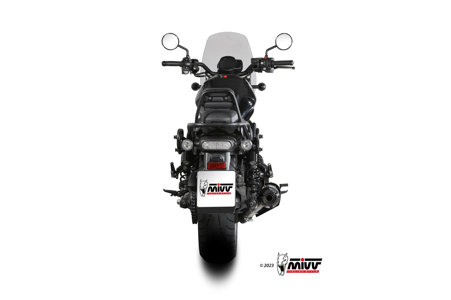 MIVV HR-1 Auspuff Edelstahl schwarz passend für HONDA CMX 1100 REBEL 2022-2024