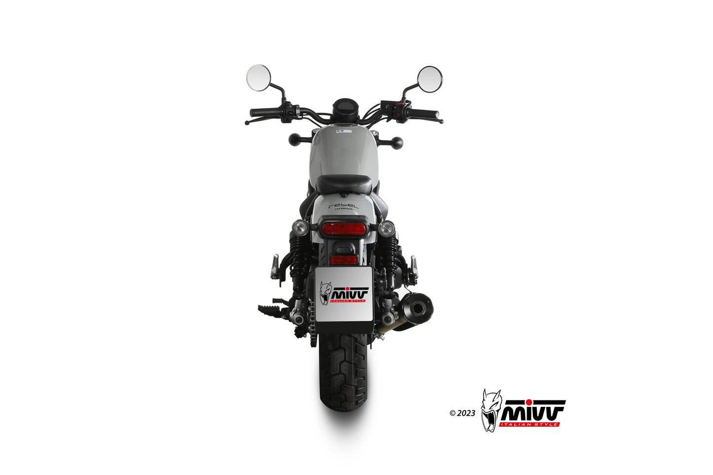 MIVV HR-1 Auspuff schwarz passend für HONDA CMX 500 REBEL 2022-2024