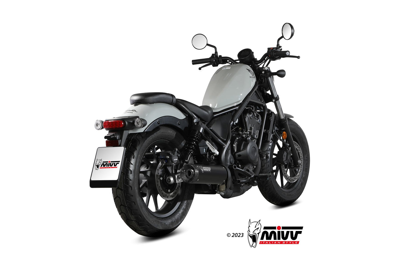 MIVV HR-1 Auspuff schwarz passend für HONDA CMX 500 REBEL 2022-2024