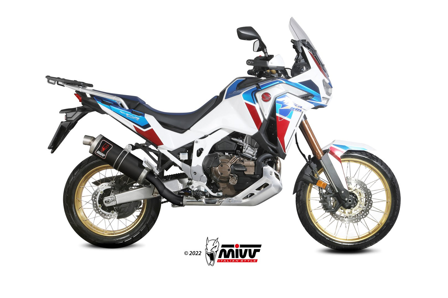 MIVV DAKAR Auspuff schwarz passend für HONDA CRF 1100 L AFRICA TWIN 2020-2026