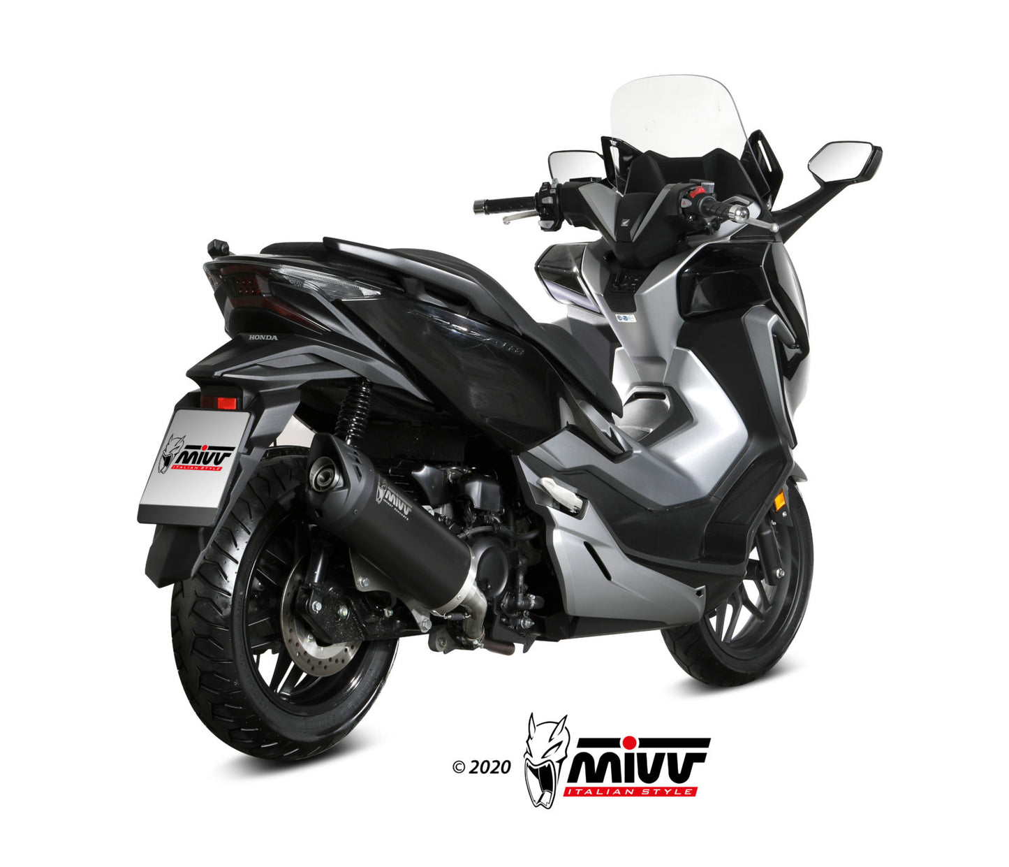 MIVV MOVER Auspuff schwarz passend für HONDA FORZA 300 2018-2020