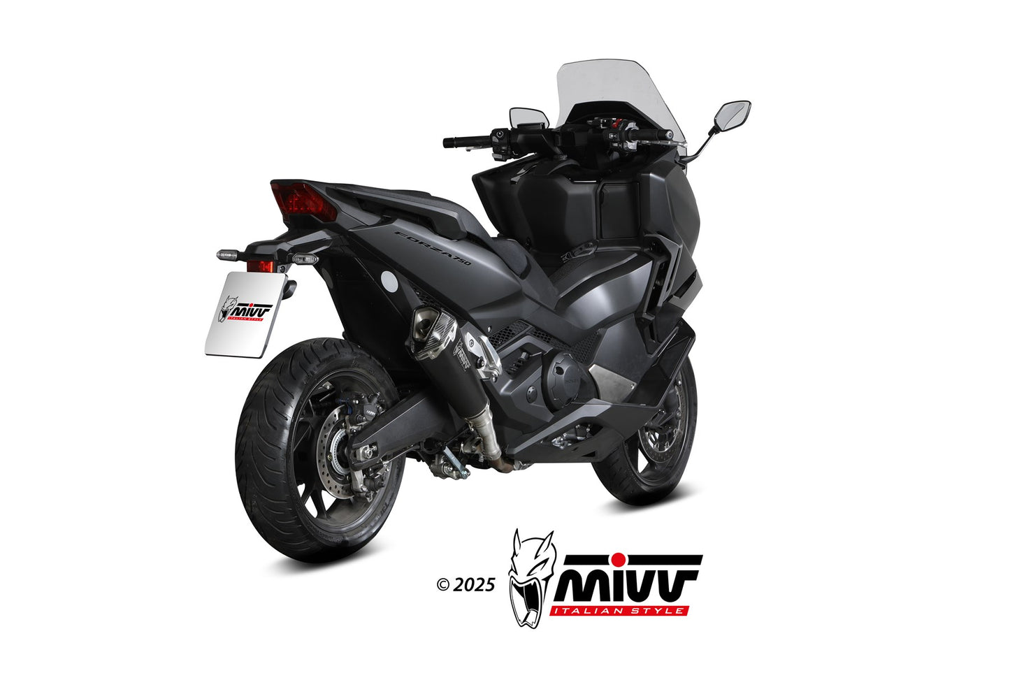 MIVV DELTA RACE Auspuff schwarz passend für HONDA FORZA 750 2021-2026
