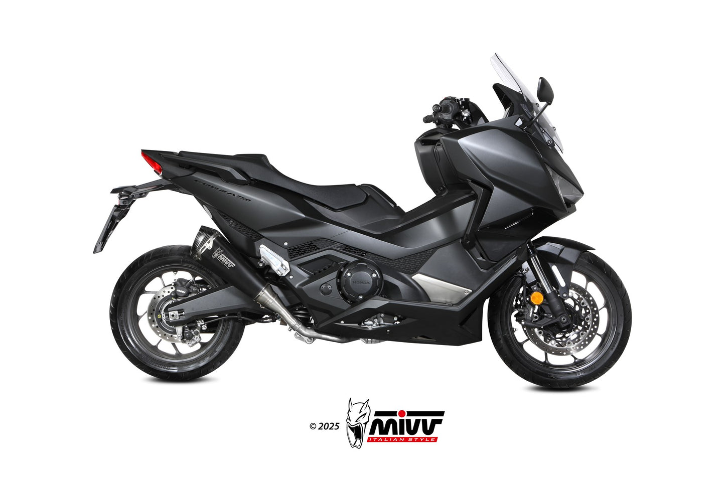 MIVV DELTA RACE Auspuff schwarz passend für HONDA FORZA 750 2021-2026