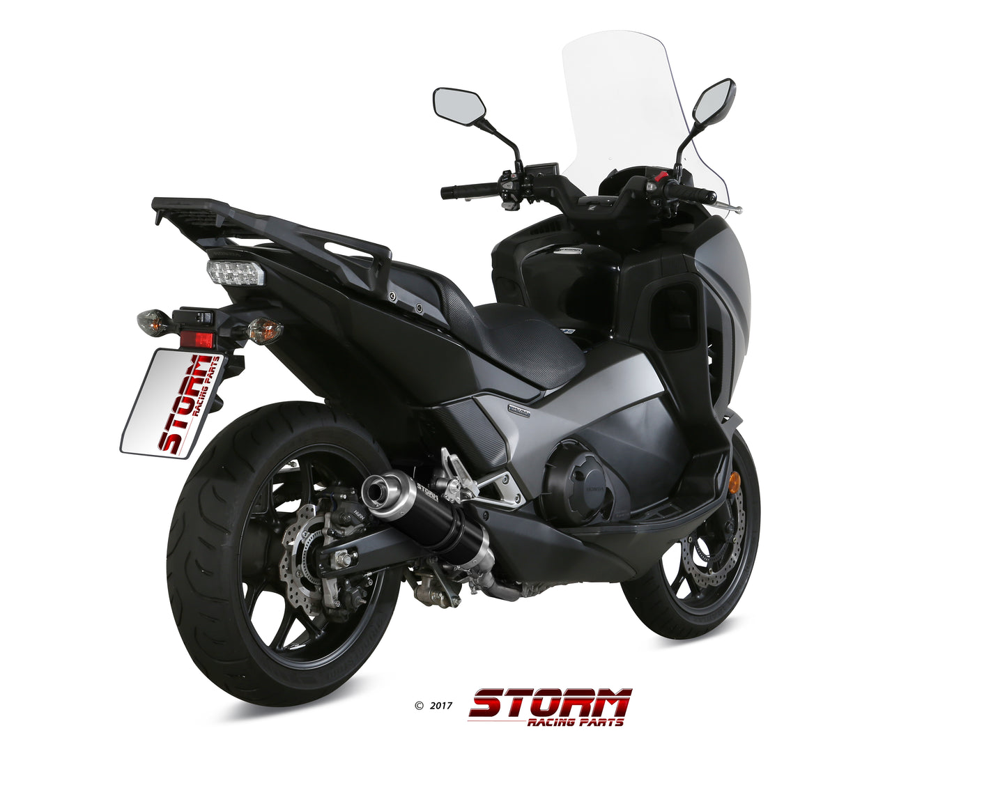 STORM GP Auspuff schwarz passend für HONDA INTEGRA 750 2016-2021