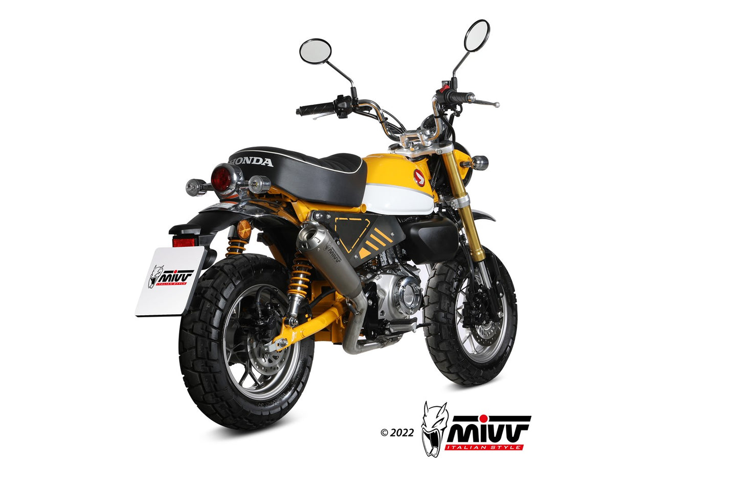 MIVV X-M1 Auspuff Komplettanlage Titan passend für Honda Monkey 125 2018-2024