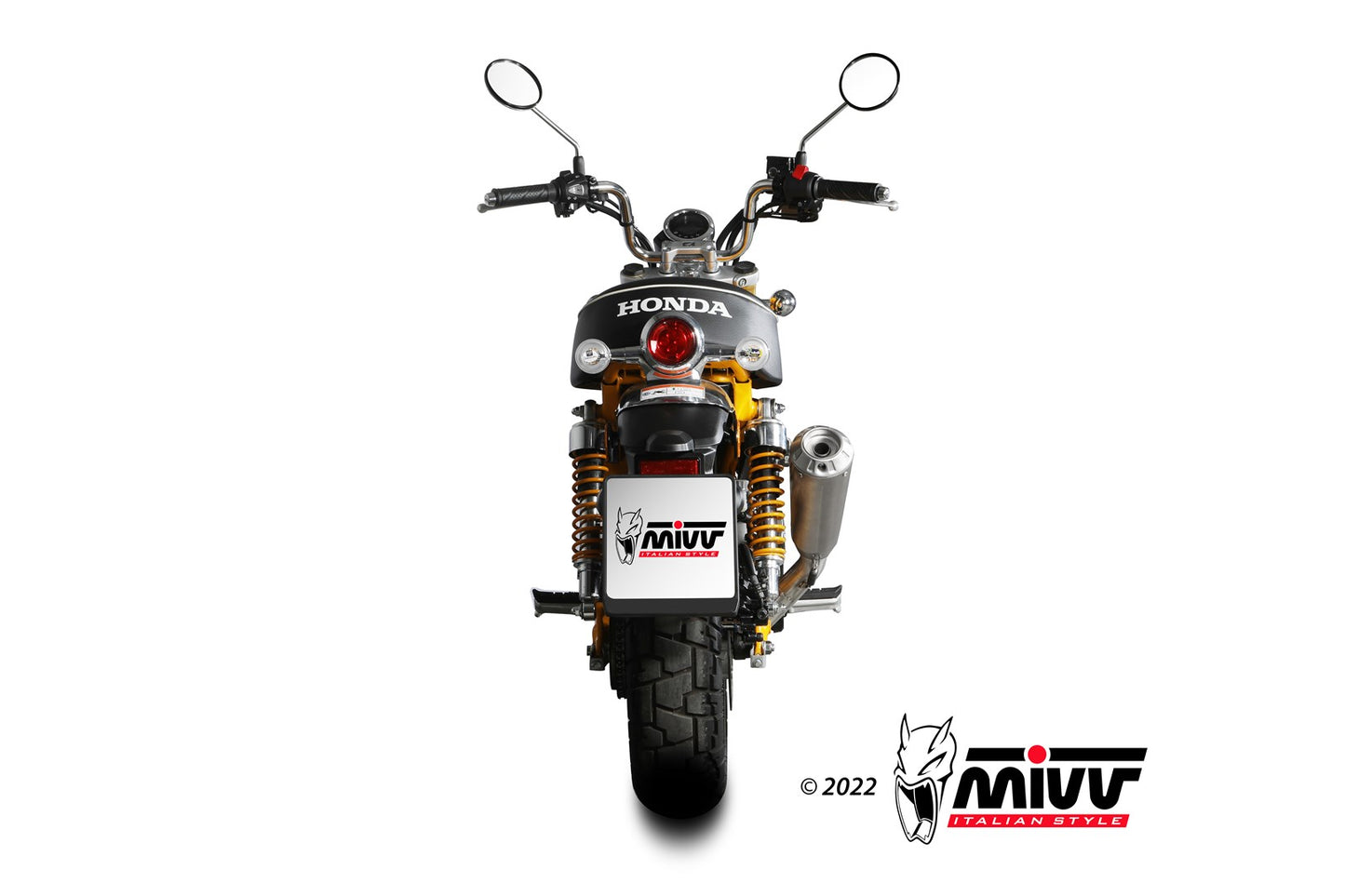 MIVV X-M1 Auspuff Komplettanlage Titan passend für Honda Monkey 125 2018-2024