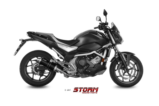 STORM GP Auspuff schwarz passend für HONDA NC 750 S / X 2016-2022