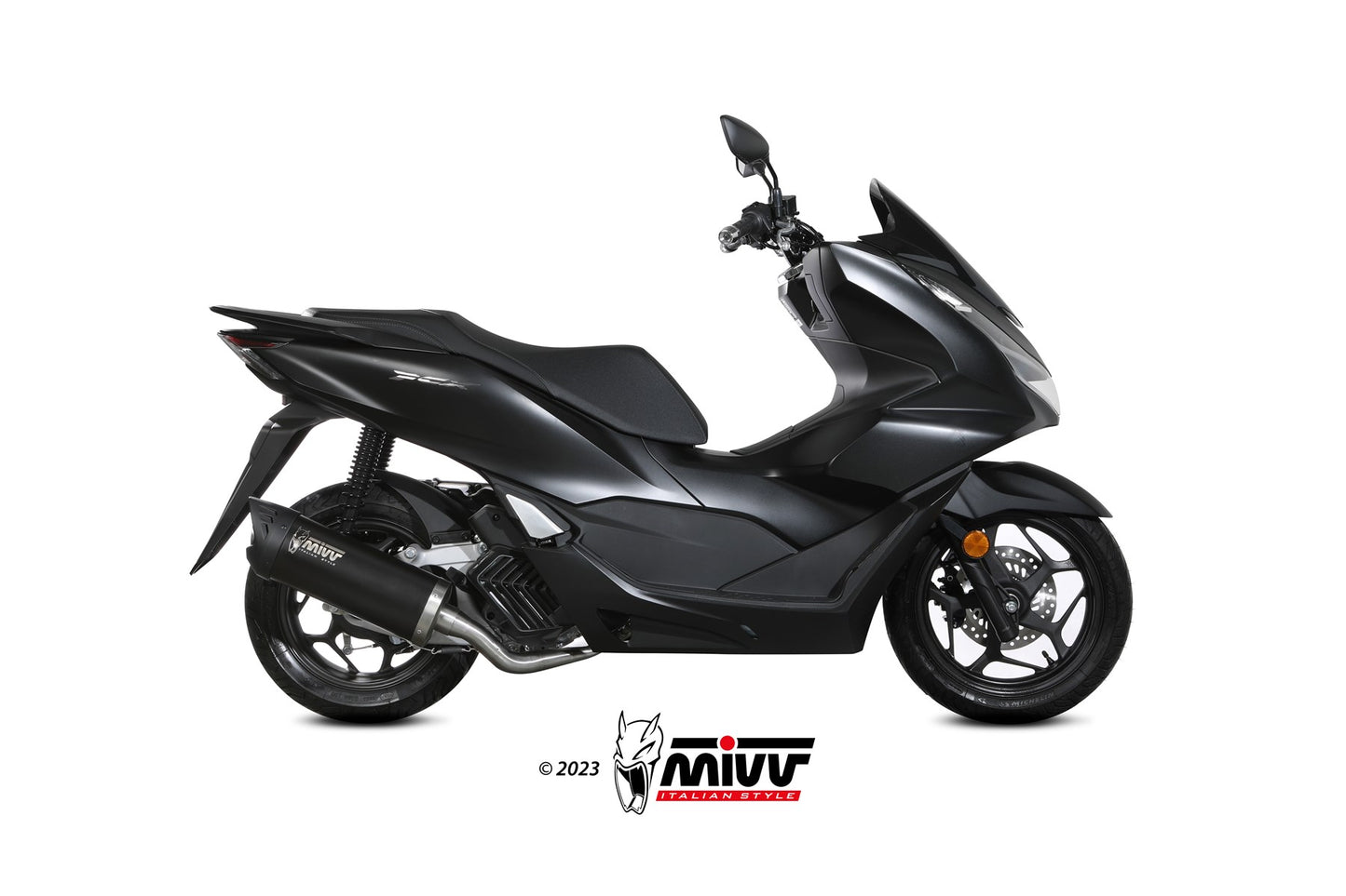 MIVV MOVER Auspuff Komplettanlage schwarz passend für HONDA PCX 125 2021-2024