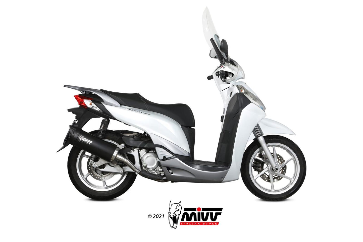 MIVV MOVER Auspuff schwarz passend für HONDA SH 300 2007-2020