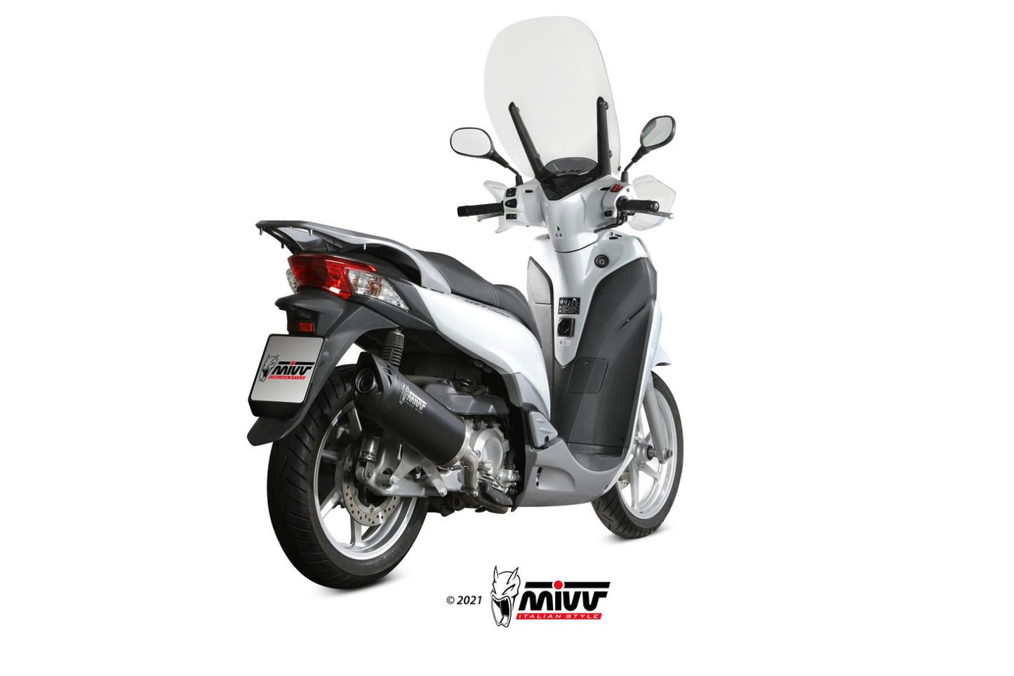 MIVV MOVER Auspuff schwarz passend für HONDA SH 300 2007-2020
