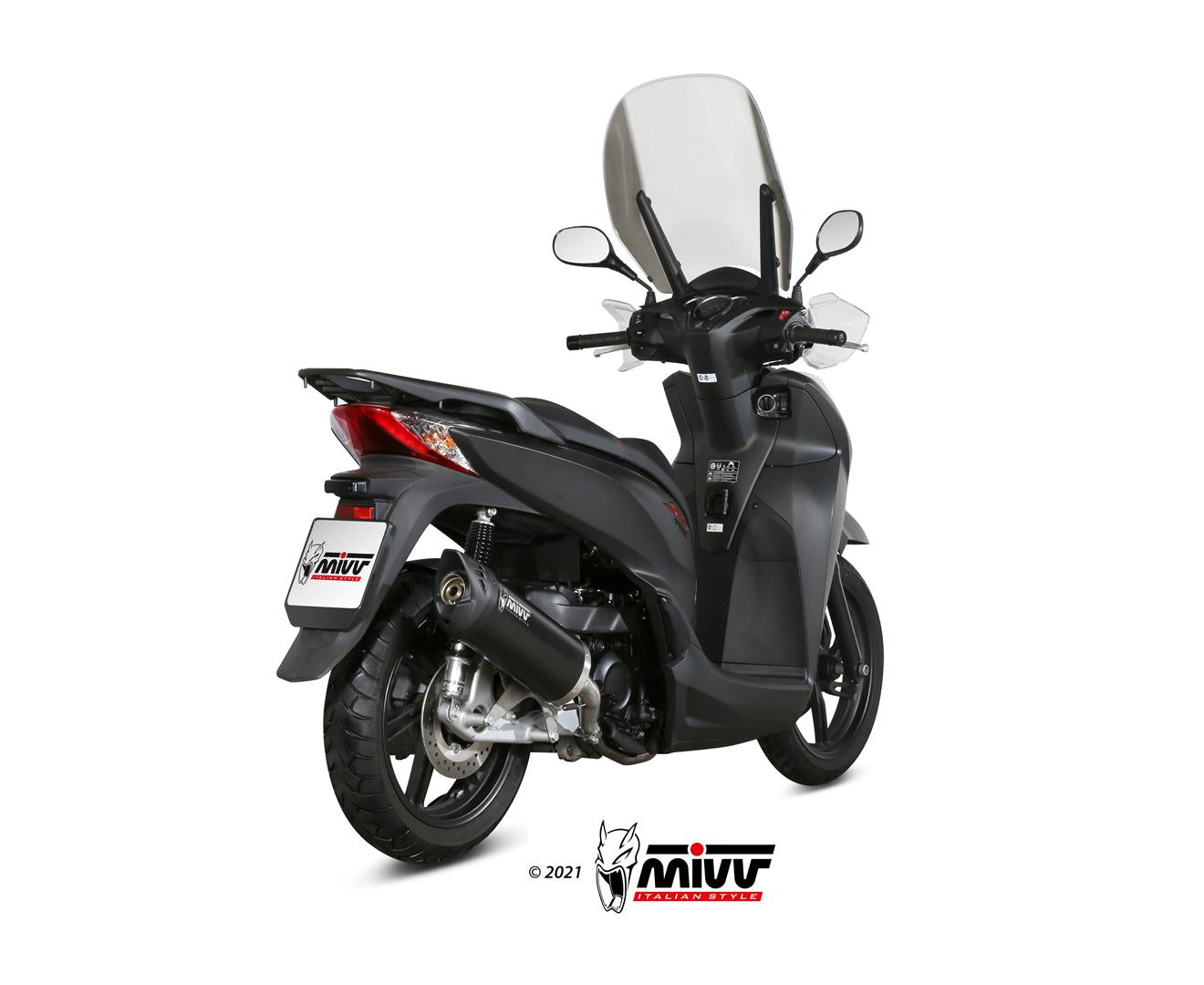 MIVV MOVER Auspuff schwarz passend für HONDA SH 300 2007-2020