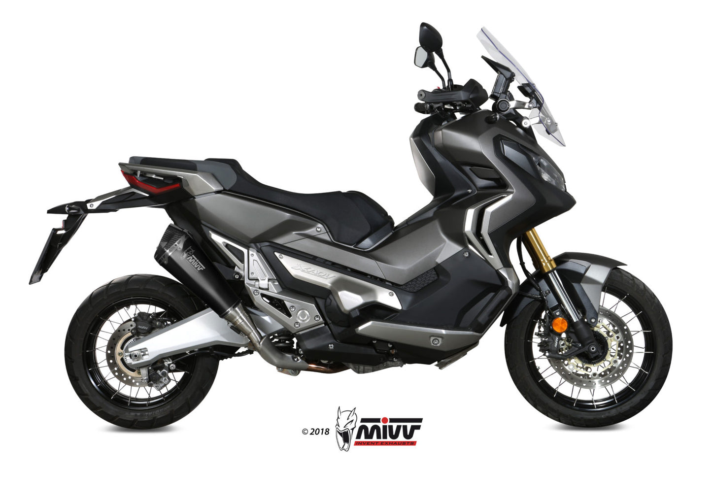 MIVV Delta Race Auspuff schwarz passend für HONDA X-ADV 750 2017-2026