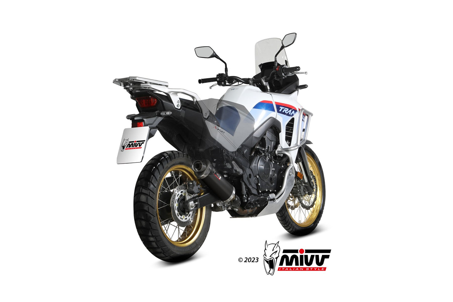 MIVV Oval Auspuff schwarz passend für HONDA XL750 TRANSALP 2023-2026