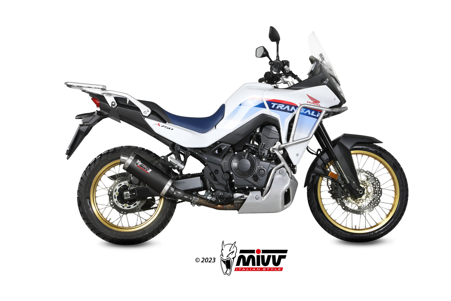 MIVV Oval Auspuff schwarz passend für HONDA XL750 TRANSALP 2023-2026