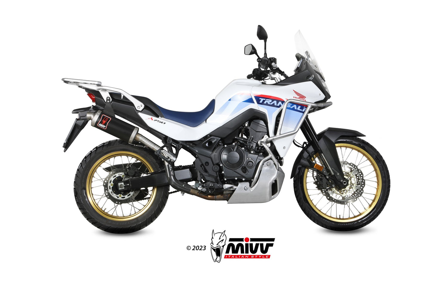 MIVV DAKAR Auspuff schwarz passend für HONDA XL750 TRANSALP 2023-2026