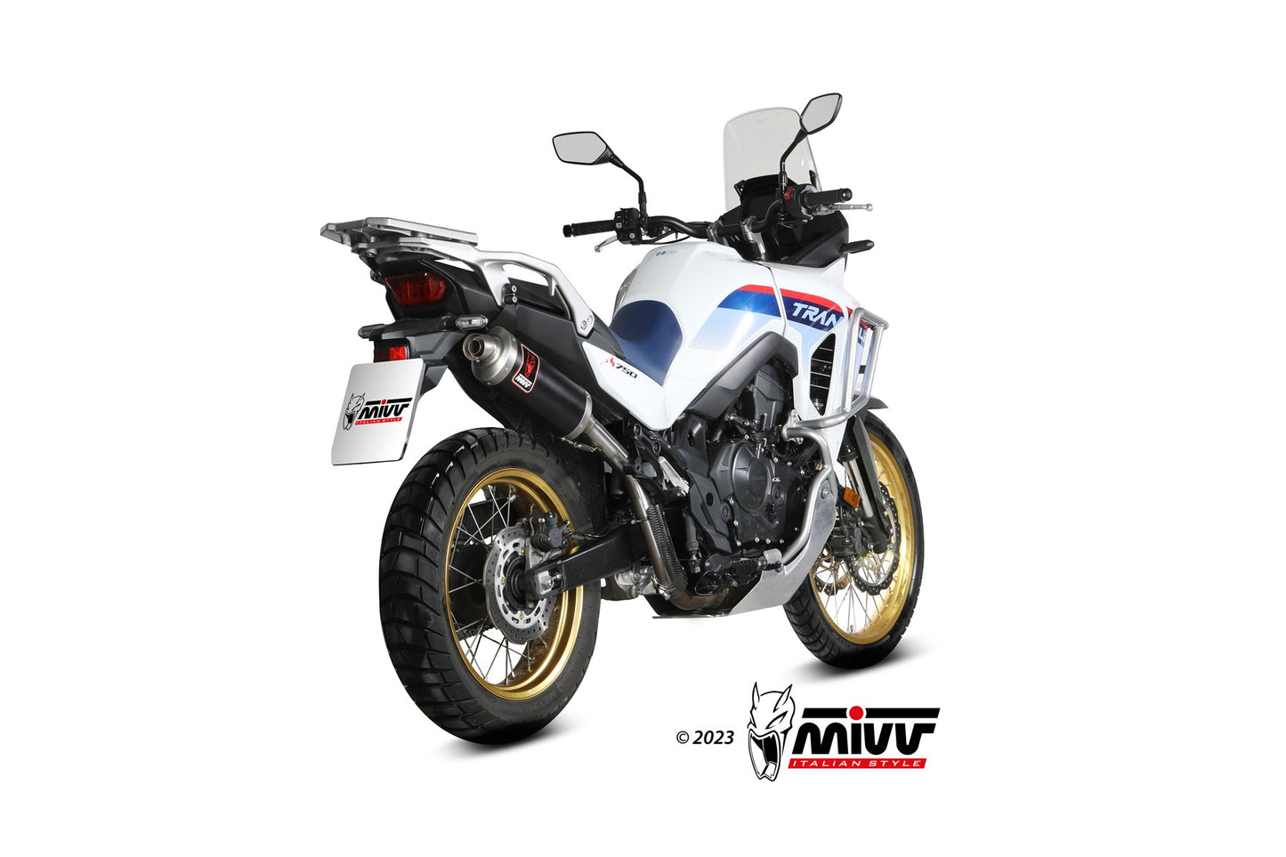 MIVV DAKAR Auspuff schwarz passend für HONDA XL750 TRANSALP 2023-2026